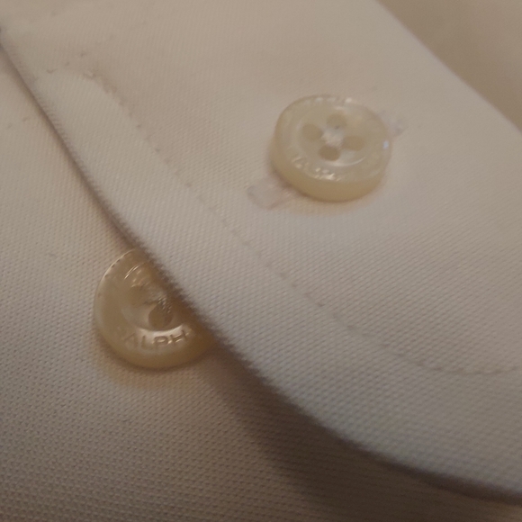 Ralph Lauren Black Label regular fit white cotton stretch dress shirt. Large - Picture 10 of 16